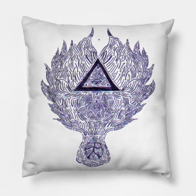 Tribal Hand Drawing 1 - A Spiritual Meaning Pillow by The AEGIS Alliance