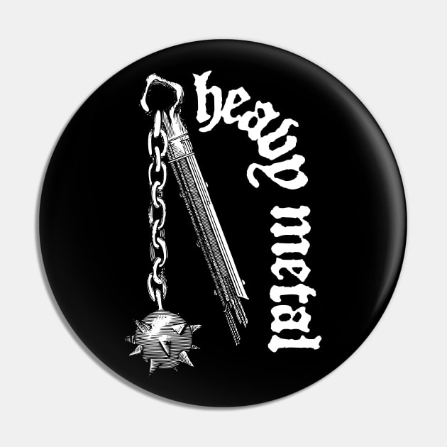 Heavy Metal Cleric Weapon OSR Pin by DnlDesigns