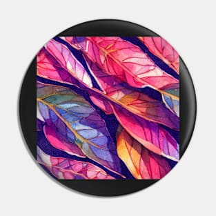 Colorful watercolor leaves pattern Pin