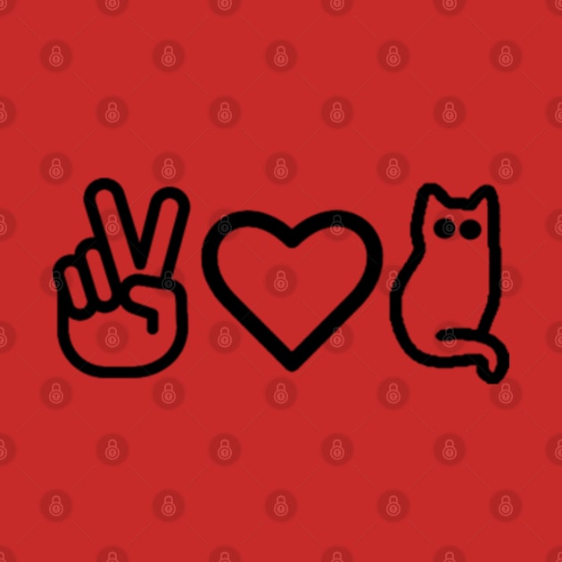 Peace Love Kitties Black by Gamers Gear