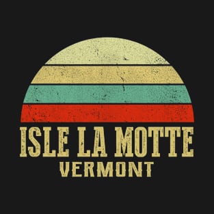 ISLE LA MOTTE VERMONT Vintage Retro Sunset T-Shirt