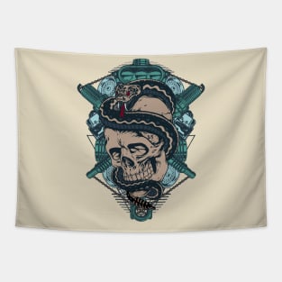 Engine Skull Tapestry