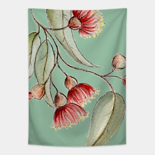 Flowering Australian Gum, Illustration Tapestry