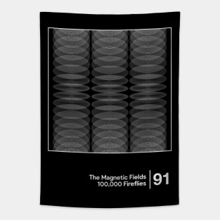 The Magnetic Fields / Minimalist Graphic Artwork Design Tapestry