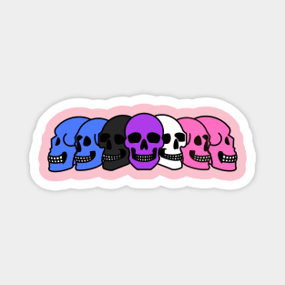 Pride Skulls Genderfluid Magnet