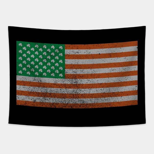 Irish American Flag (faded) Tapestry by GloopTrekker