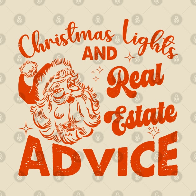 Funny Real Estate Agent Christmas Light Real Estate Advice by Nisrine