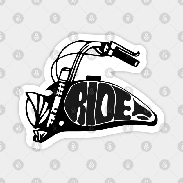 Motorcycle Chrome Tank Bike Rider Magnet by Redmanrooster