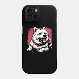 Retro Art Samoyed Dog Lover Phone Case