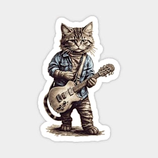 Rock and Roll Cat Magnet