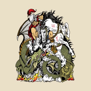 Knight fighting a dragon T-Shirt