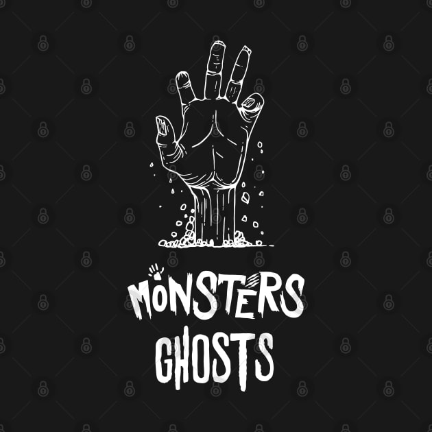 Monsters Ghosts white by M2M