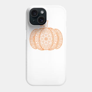 Halloween Orange Pumpkin Mandala Phone Case