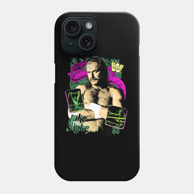 Jake The Snake Roberts Neon Phone Case by Holman