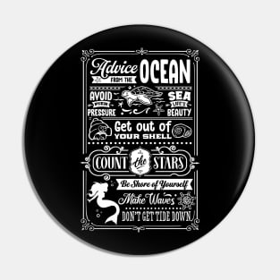 Advice For The Ocean Pin