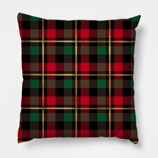 Pride Of Scotland Tartan Green Red And Gold Pillow