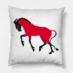 Halloween Horse Design - Yellow Eyes Pillow