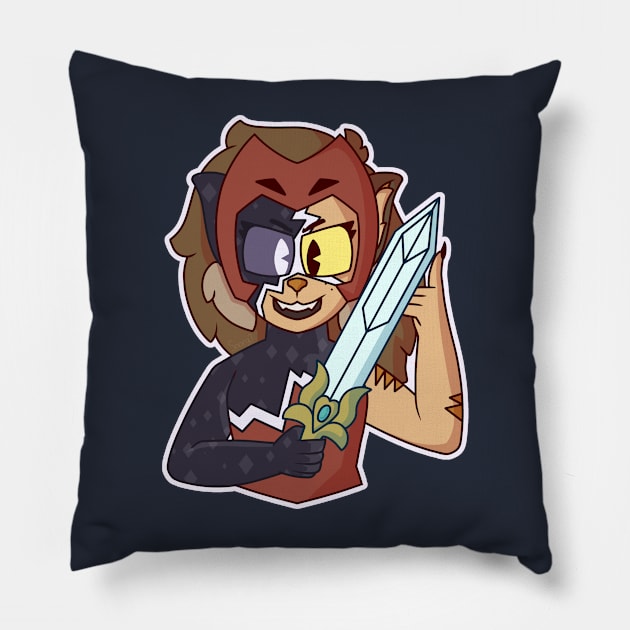 Corrupt Catra, SheRa and the Princesses of Power Pillow by Snorg3