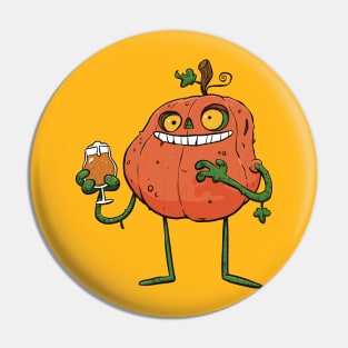 Pumpkin Beer Monster Pin