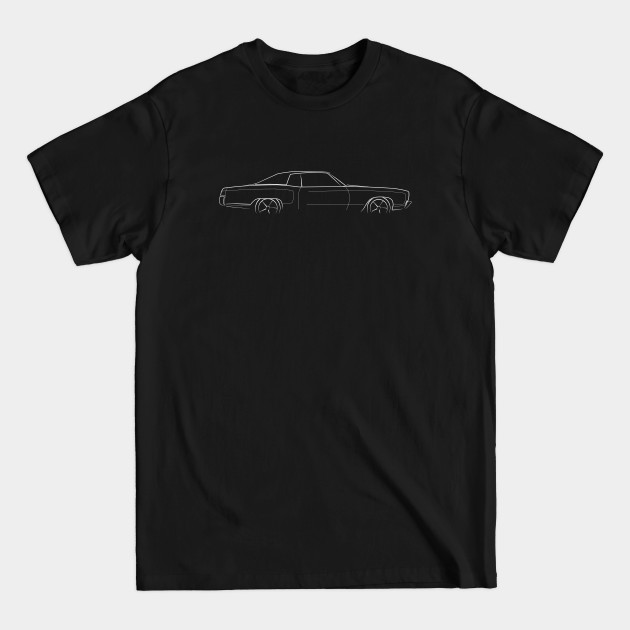 Discover 1972 Chevy Monte Carlo - profile stencil, white - Monte Carlo - T-Shirt