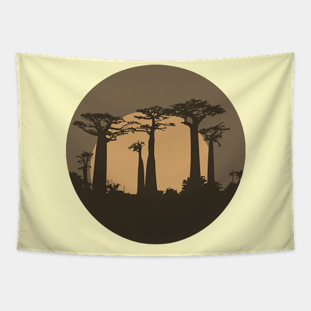 Baobab tshirt tree african Tapestry by carolphoto