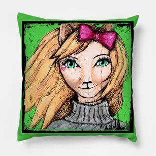 Cat Girl Pillow