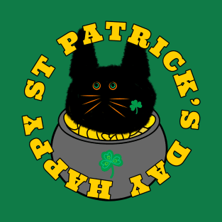 St Patrick’s Lucky Shamrock Cat T-Shirt