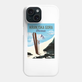 Kranjska Gora Slovenia ski poster Phone Case