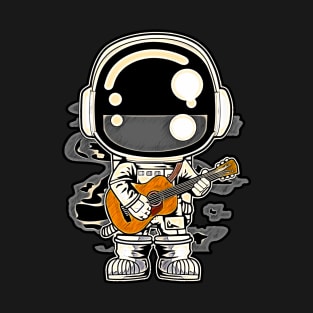 Astronaut Acoustic Guitar • Funny And Cool Sci-Fi Cartoon Drawing Design Great For Any Occasion And For Everyone T-Shirt