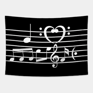 I Heart Music - Art Of Music Tapestry