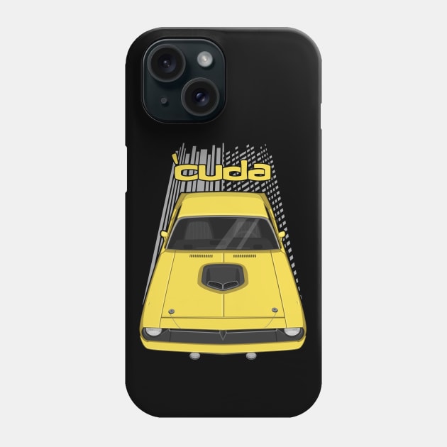 Plymouth Barracuda - Hemi Cuda - 1970 - Yellow Phone Case by V8social