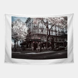 Montmarte Cafe in Infra-Red Tapestry