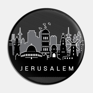 Jerusalem Israel Skyline Pin