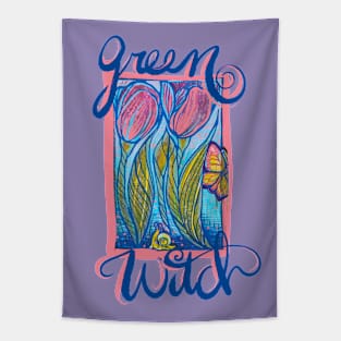 Green Witch Neon Magicks Tapestry