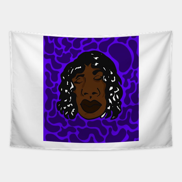 Black Woman Art Tapestry by lodesignshop