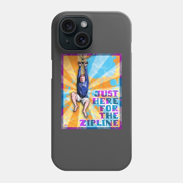 Just Here For The Zipline - Full Phone Case by EBDrawls