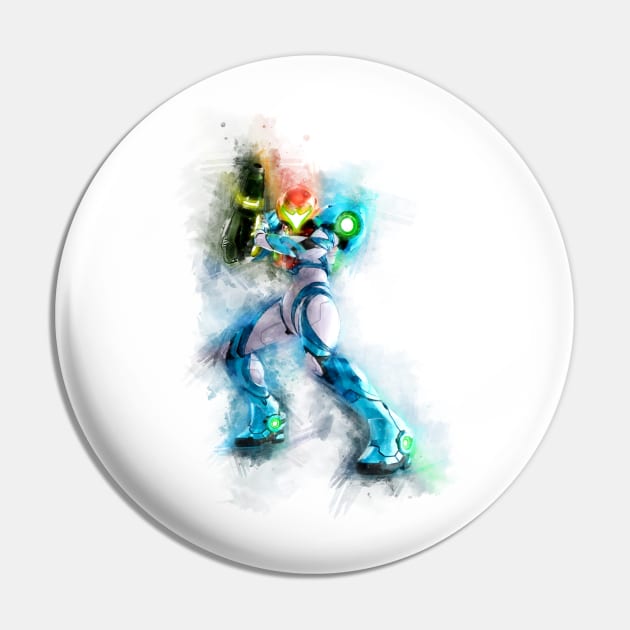 Metroid Dread - Samus (Watercolor) Pin by Stylizing4You