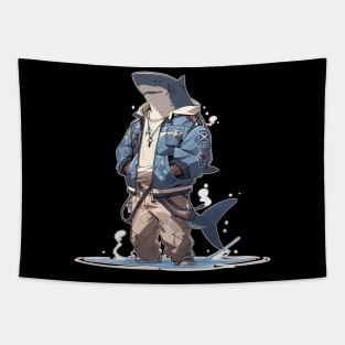 Anime Great White Shark Lifeguard Tapestry