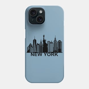 New York silhouette Phone Case