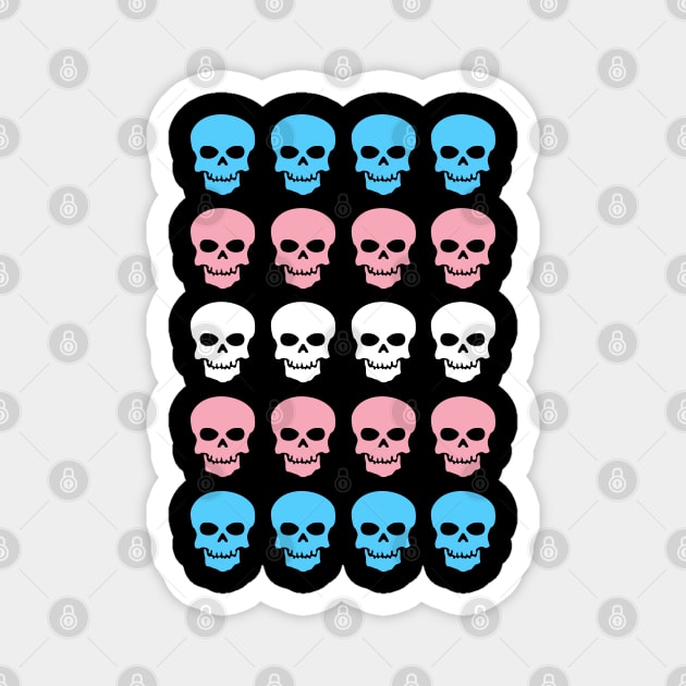 Trans Skulls Magnet by Pridish