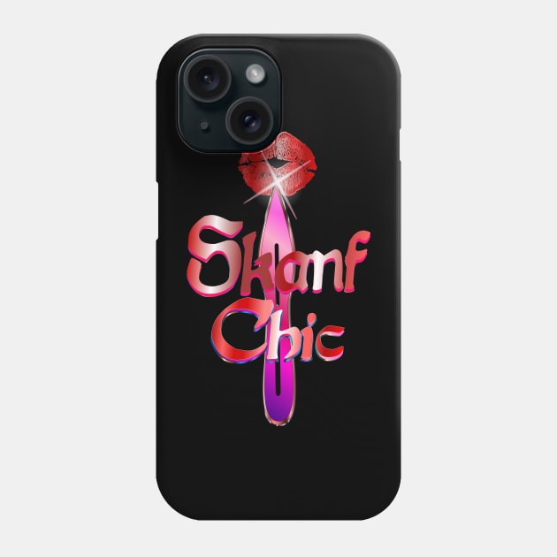 Skanf Chic - No Spin Throwing Knife Kiss Phone Case by geodesyn