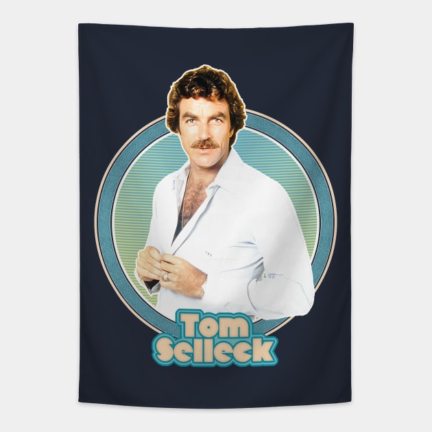 Tom Selleck /// Retro Aesthetic Design Tapestry by DankFutura