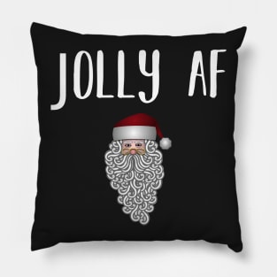 Jollly AF Funny Christmas Pillow