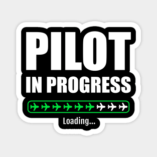 Pilot in progress green plane bar Magnet