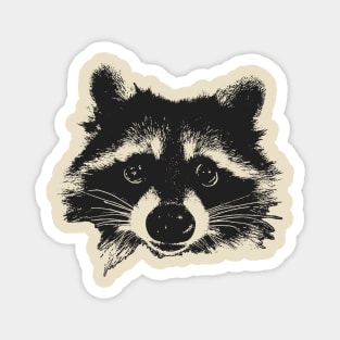 Raccoon Face Magnet