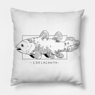 Minimalistic Coelacanth Design Pillow