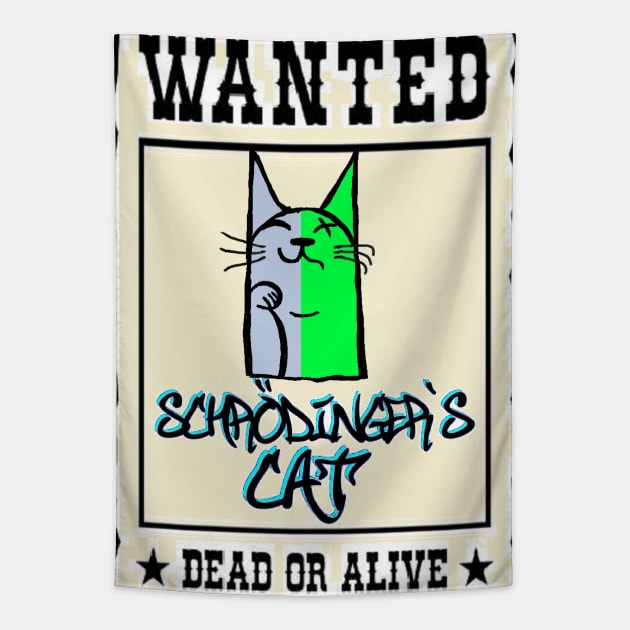 Student Freshers Schrodingers Cat Tapestry by LowEndGraphics