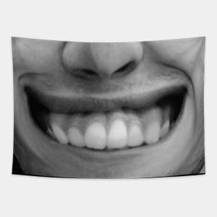 silly smile face mask for men |  funny face mask with mouth | face mask funny design Tapestry