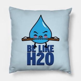 Funny Cute Kawaii Martial Arts Be like Water Retro Quote Meme Pillow