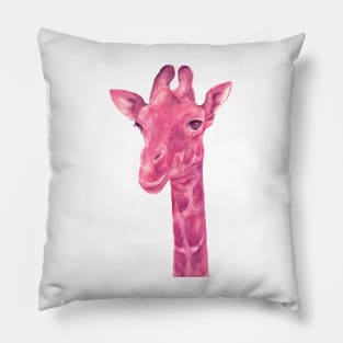 pink , very pink  giraffe Pillow